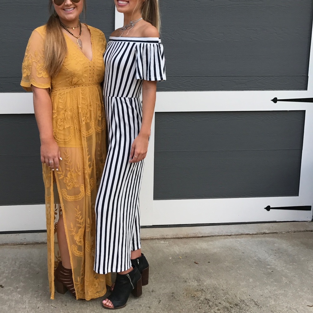 Navy & White Jumpsuit